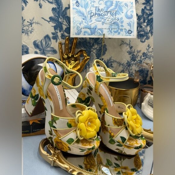 🆕 GIANNI BINI 🧿 NWOB Brook Floral Print Block Heel Platform Sandals, Sz US 6 - Picture 3 of 13